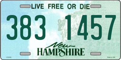 NH license plate 3831457