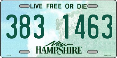 NH license plate 3831463