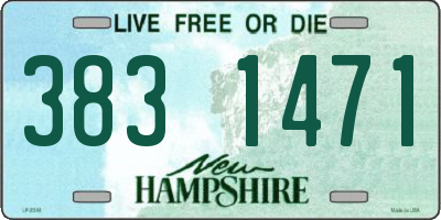 NH license plate 3831471