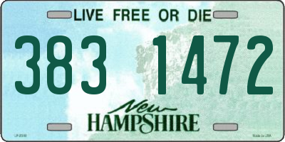 NH license plate 3831472