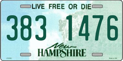 NH license plate 3831476