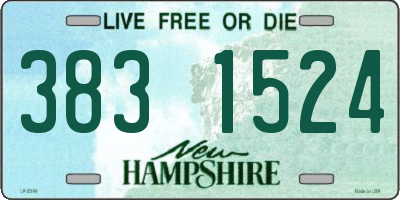 NH license plate 3831524