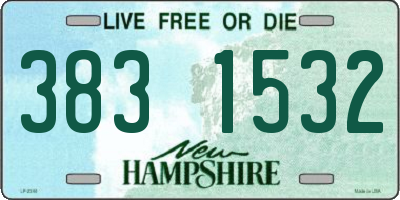 NH license plate 3831532