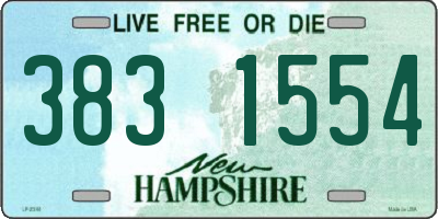 NH license plate 3831554