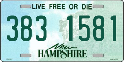 NH license plate 3831581