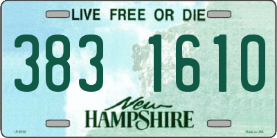NH license plate 3831610