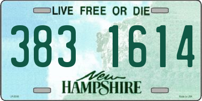 NH license plate 3831614