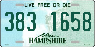 NH license plate 3831658