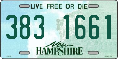 NH license plate 3831661