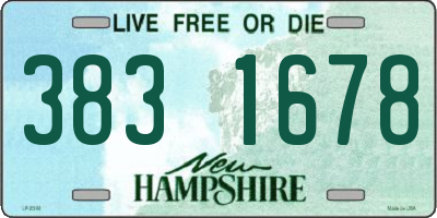 NH license plate 3831678