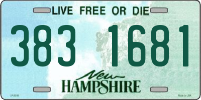 NH license plate 3831681