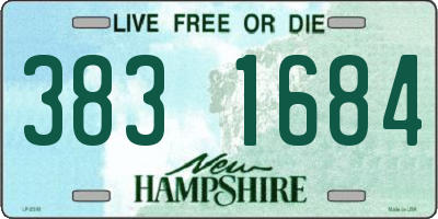 NH license plate 3831684