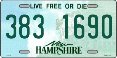 NH license plate 3831690