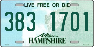 NH license plate 3831701