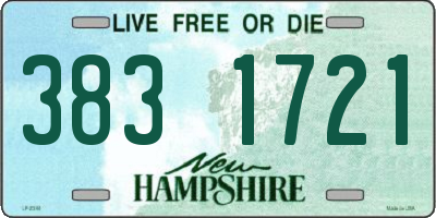 NH license plate 3831721