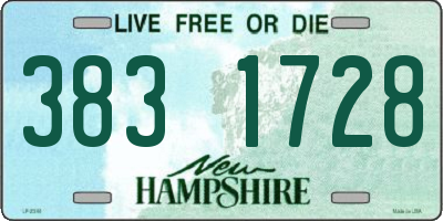 NH license plate 3831728