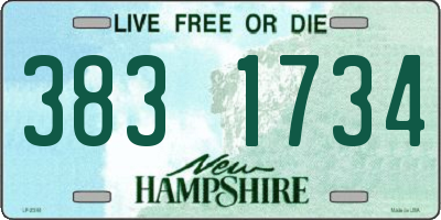 NH license plate 3831734