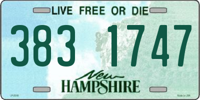 NH license plate 3831747