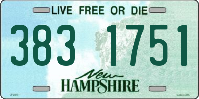 NH license plate 3831751