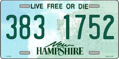 NH license plate 3831752