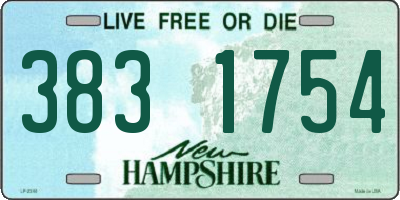 NH license plate 3831754