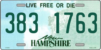 NH license plate 3831763