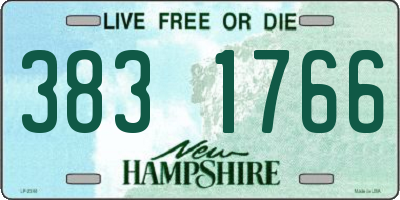 NH license plate 3831766