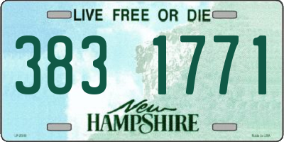 NH license plate 3831771