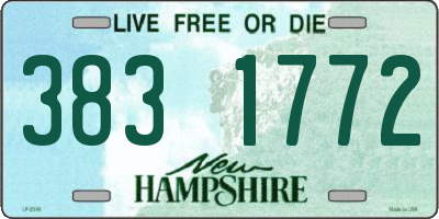 NH license plate 3831772