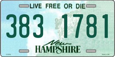 NH license plate 3831781