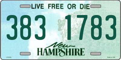 NH license plate 3831783