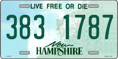 NH license plate 3831787