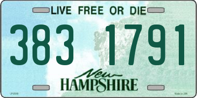 NH license plate 3831791