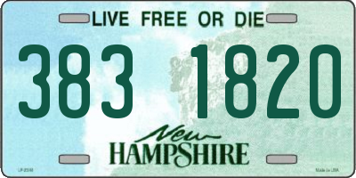 NH license plate 3831820