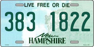 NH license plate 3831822