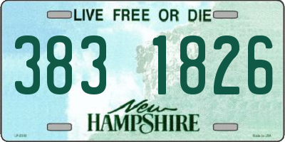 NH license plate 3831826