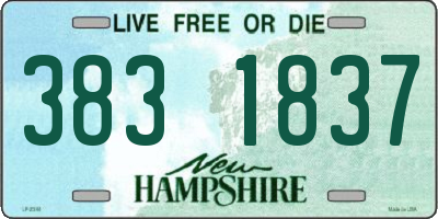 NH license plate 3831837