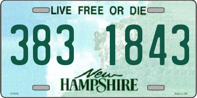 NH license plate 3831843