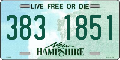 NH license plate 3831851