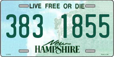 NH license plate 3831855