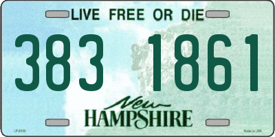 NH license plate 3831861