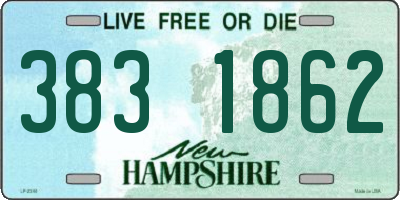 NH license plate 3831862