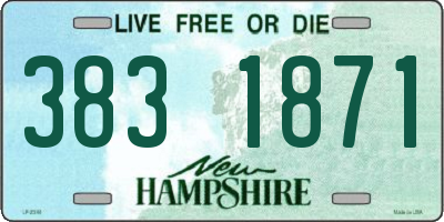 NH license plate 3831871