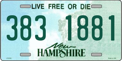 NH license plate 3831881