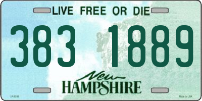 NH license plate 3831889
