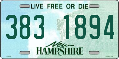 NH license plate 3831894