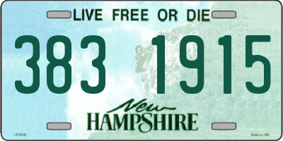 NH license plate 3831915