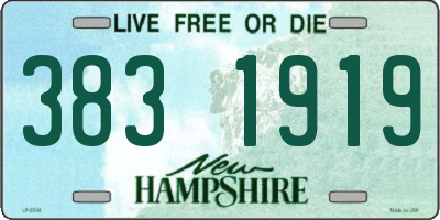 NH license plate 3831919