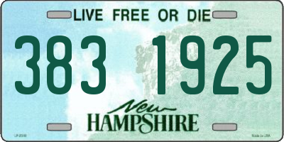 NH license plate 3831925