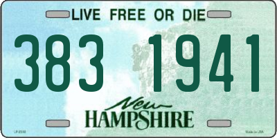 NH license plate 3831941